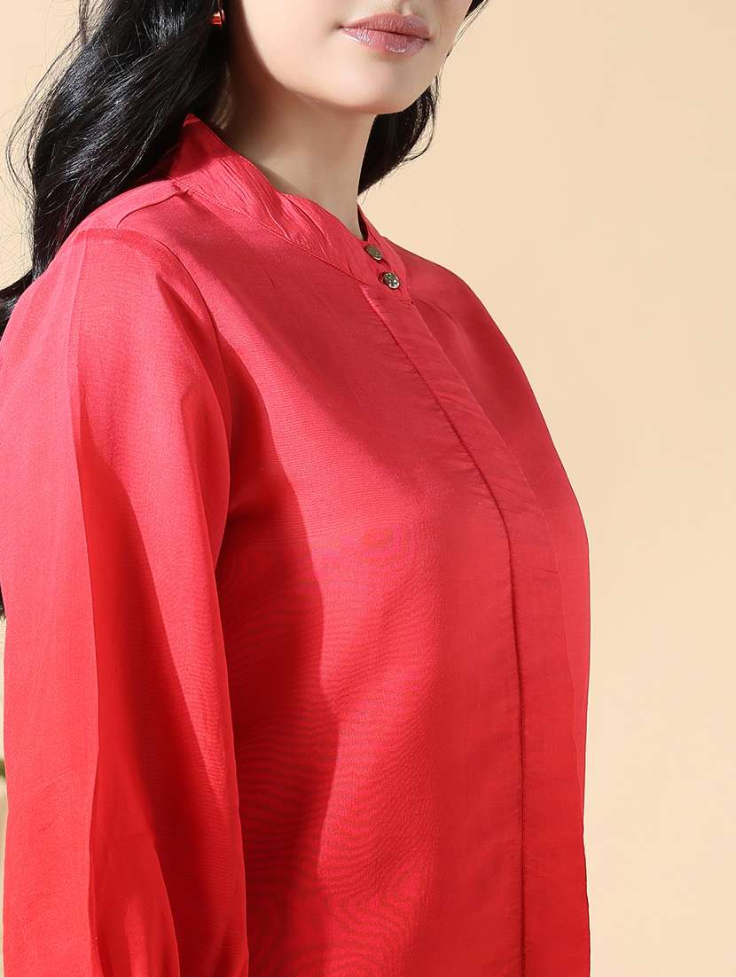 women red long sleeve kurta palazzo set - 21842926 -  Standard Image - 5