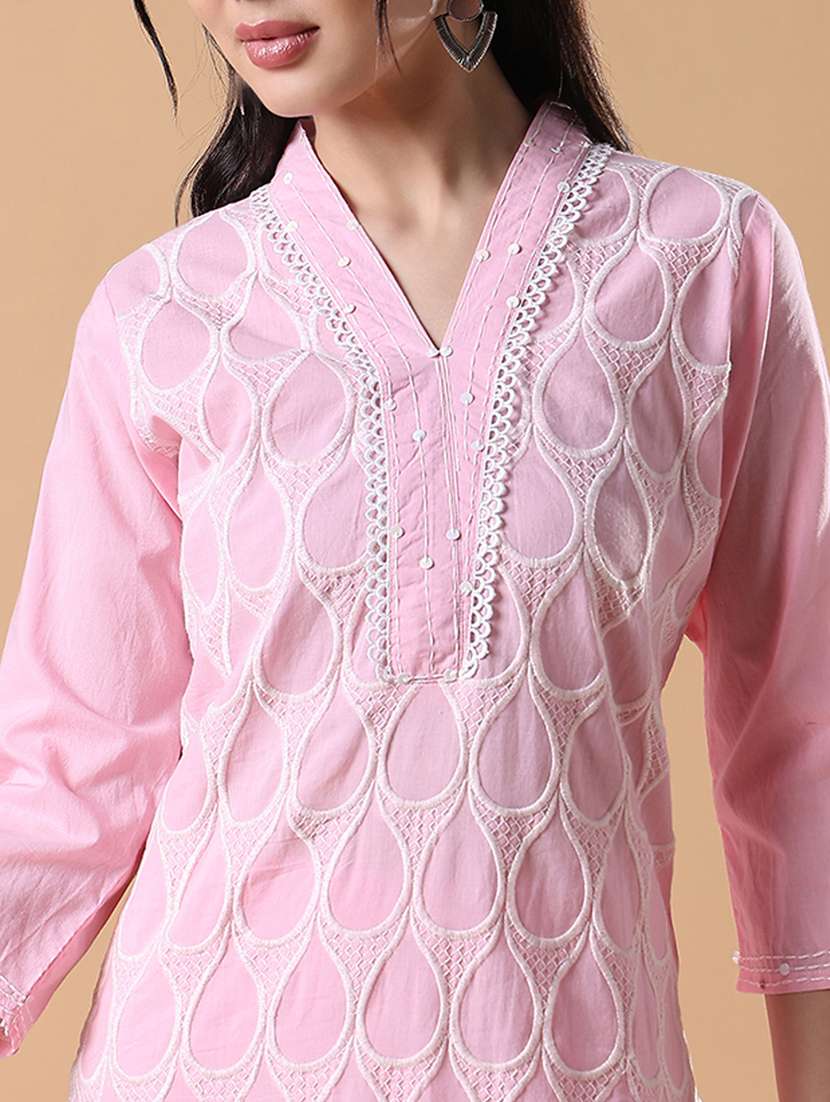 women three quarter sleeve kurta pant with dupatta set - 21842949 -  Standard Image - 5