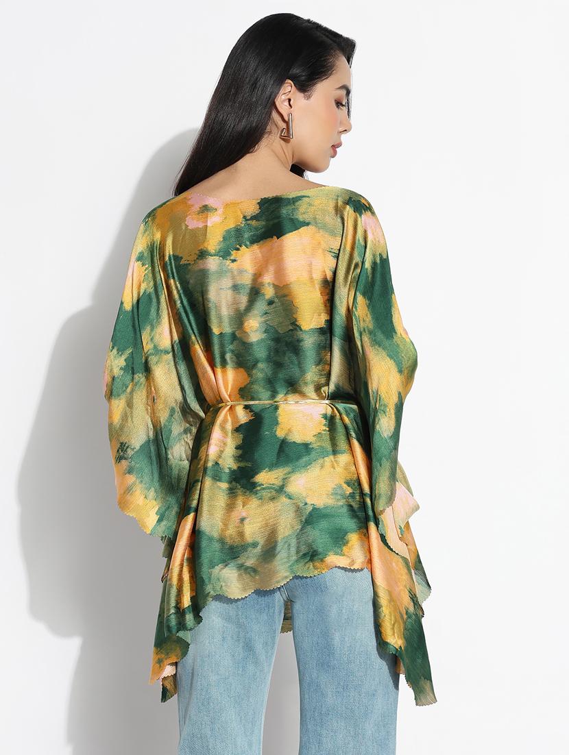 women printed round neck kaftan top - 21842997 - Standard Image - 3