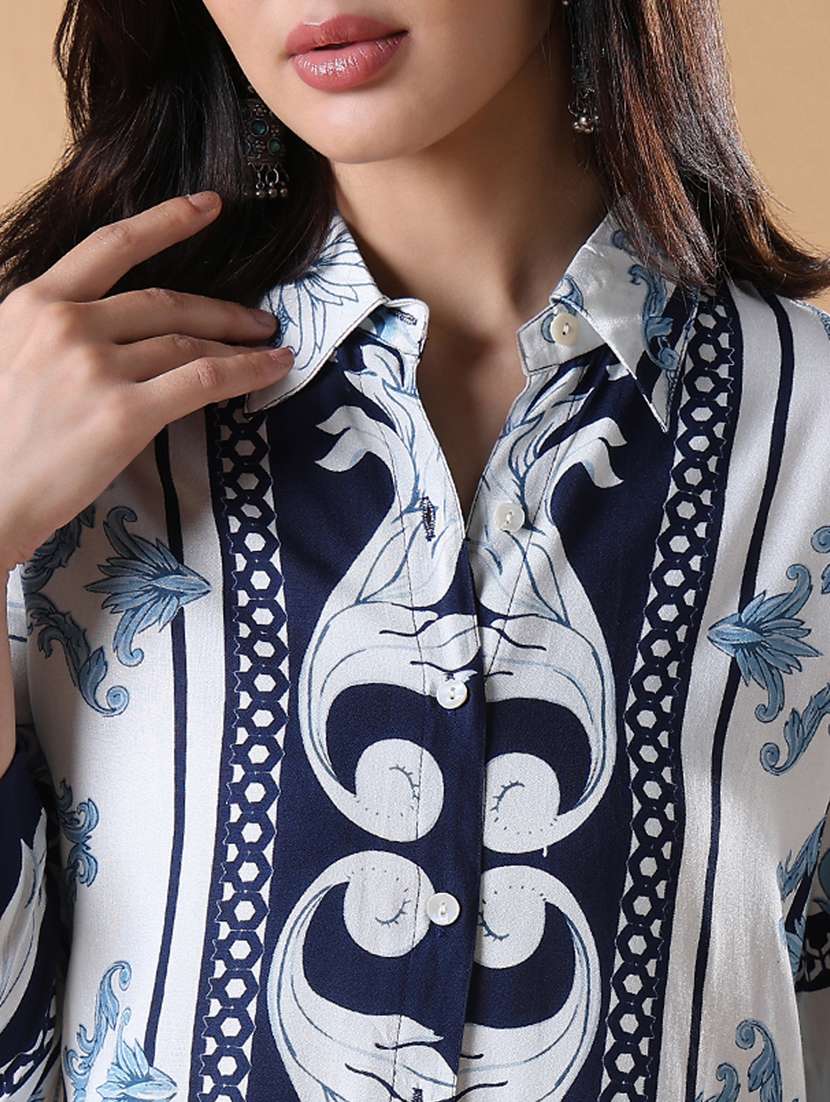 women printed shirt and trouser co-ord set - 21843076 -  Standard Image - 5