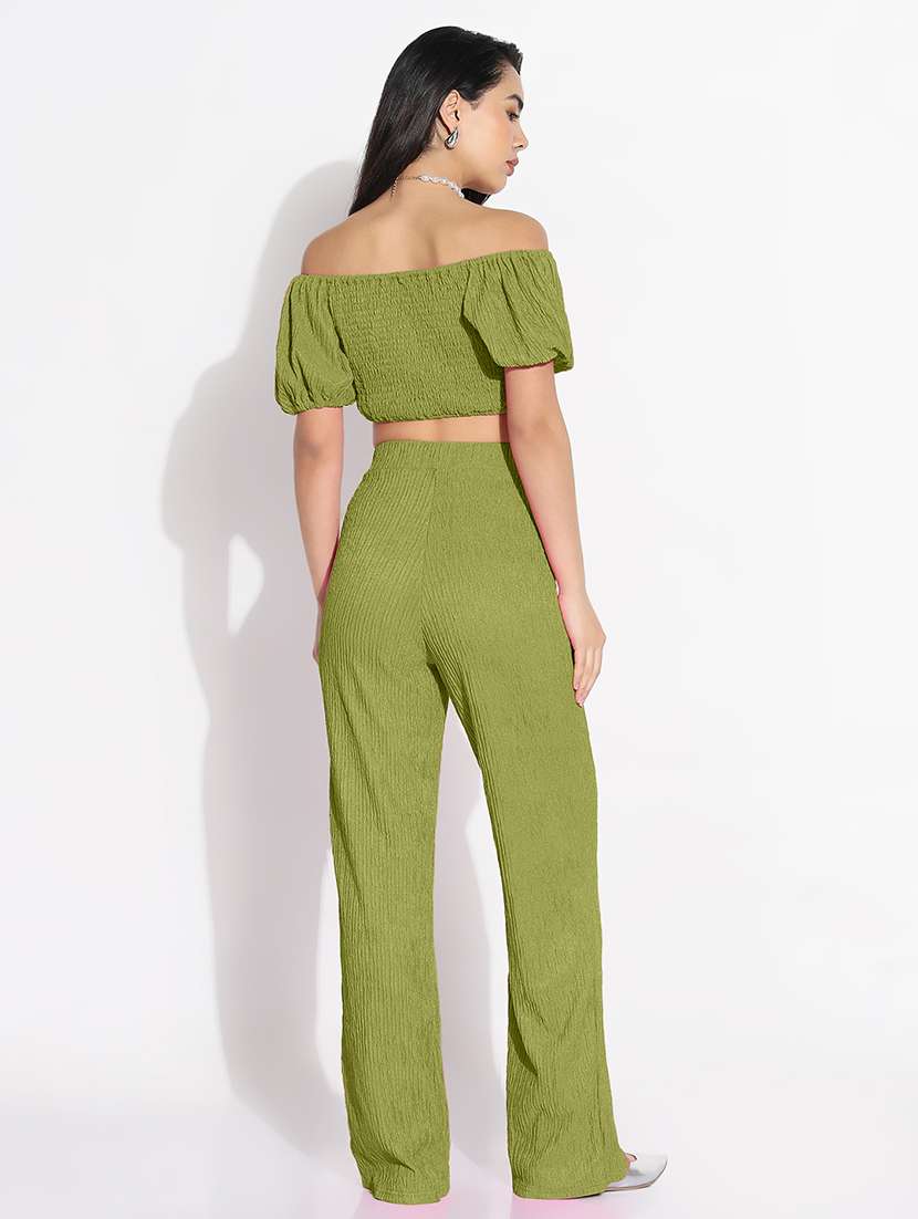 women solid top and trouser co-ord set  - 21843084 -  Standard Image - 3