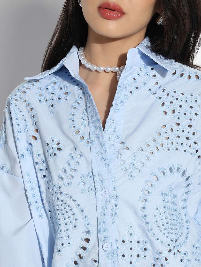 blue cotton regular shirt - 21843095 -  Standard Image - 5