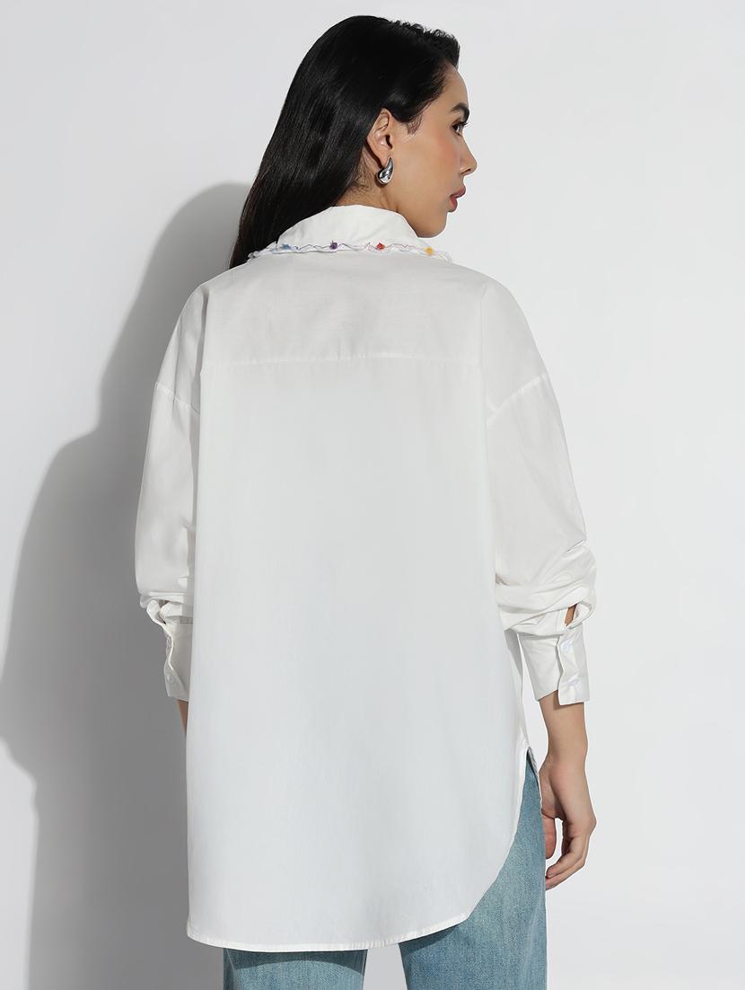 white cotton regular shirt - 21843097 - Standard Image - 3