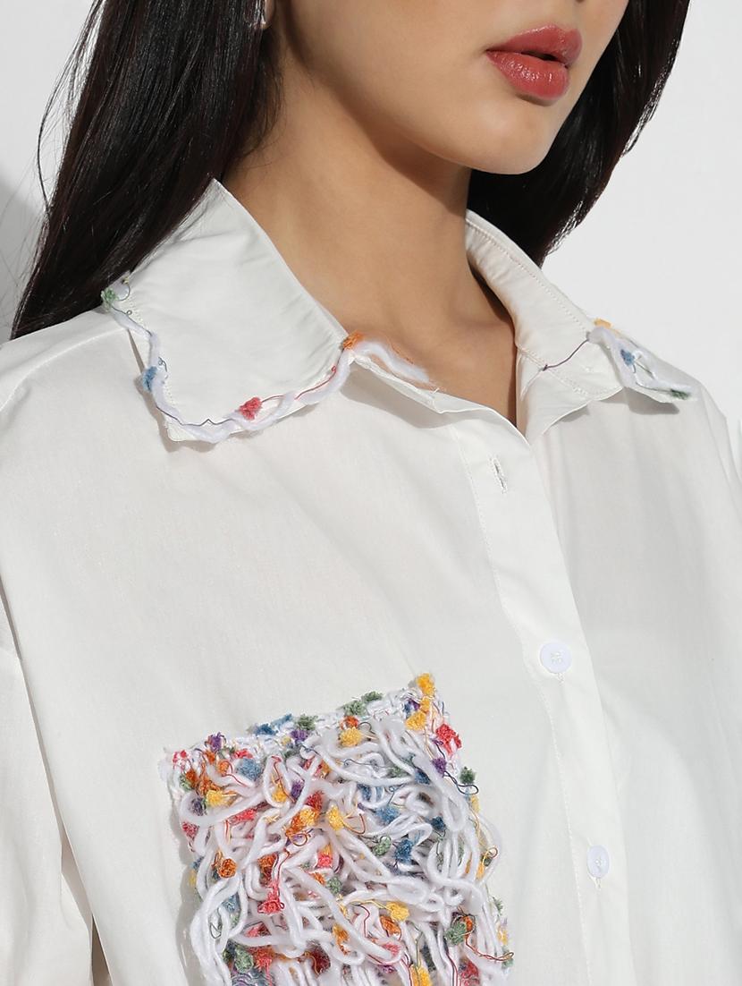 white cotton regular shirt - 21843097 - Standard Image - 5
