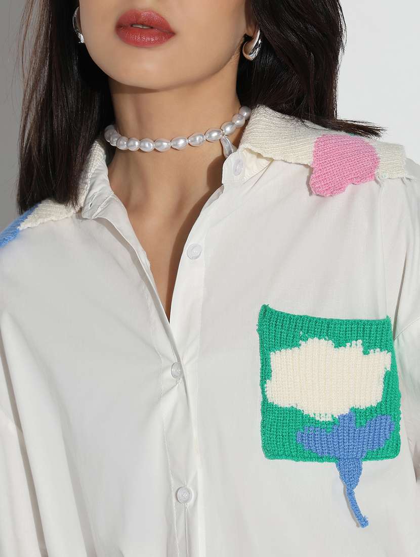 white cotton regular shirt - 21843103 -  Standard Image - 5