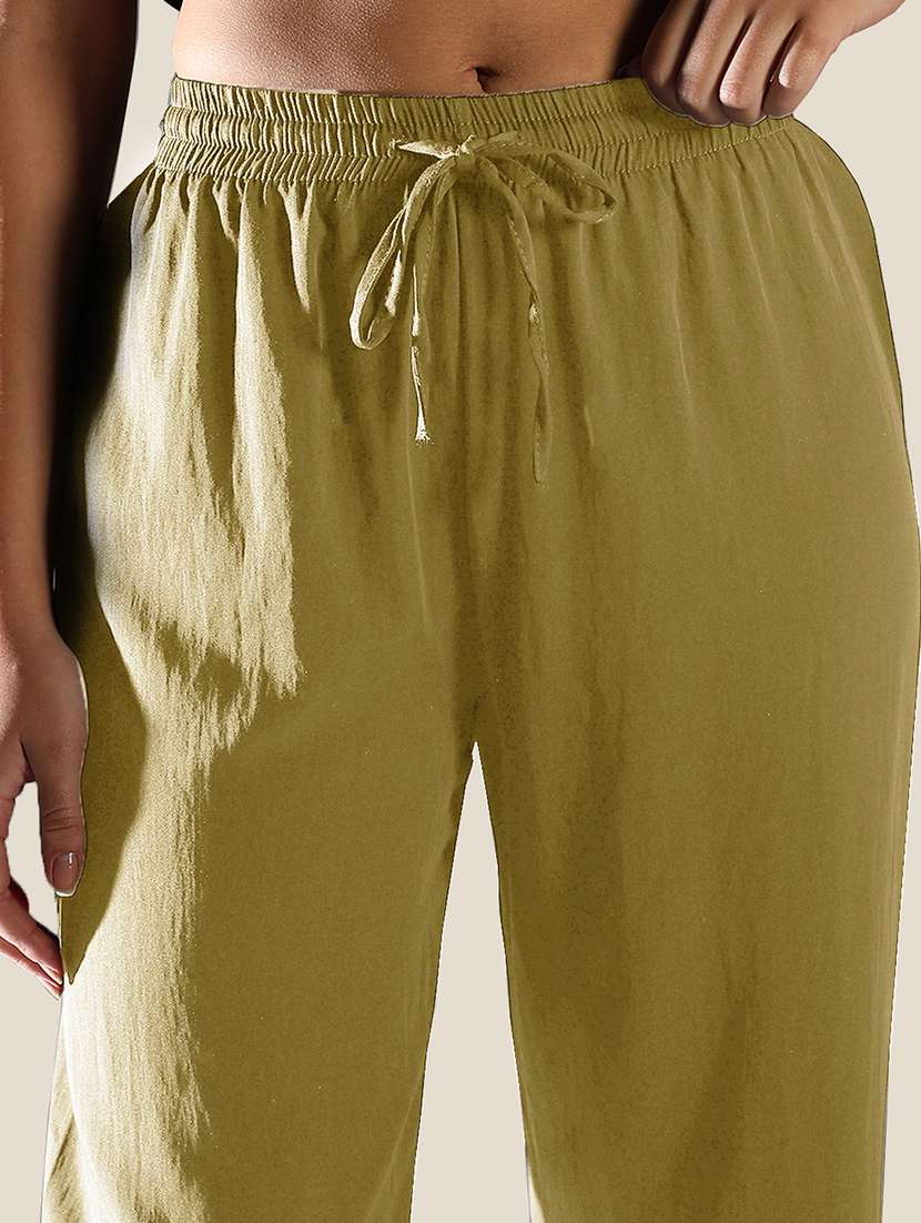 women solid mid rise straight trouser - 21843150 -  Standard Image - 5