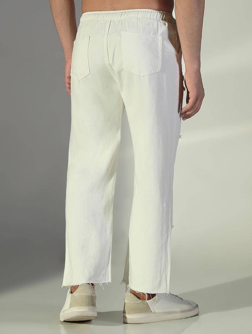 men white distress mid rise ankle length jean - 21843166 - Standard Image - 3
