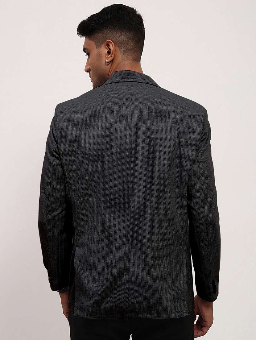 men lapel collar single breasted casual blazer - 21843175 -  Standard Image - 3