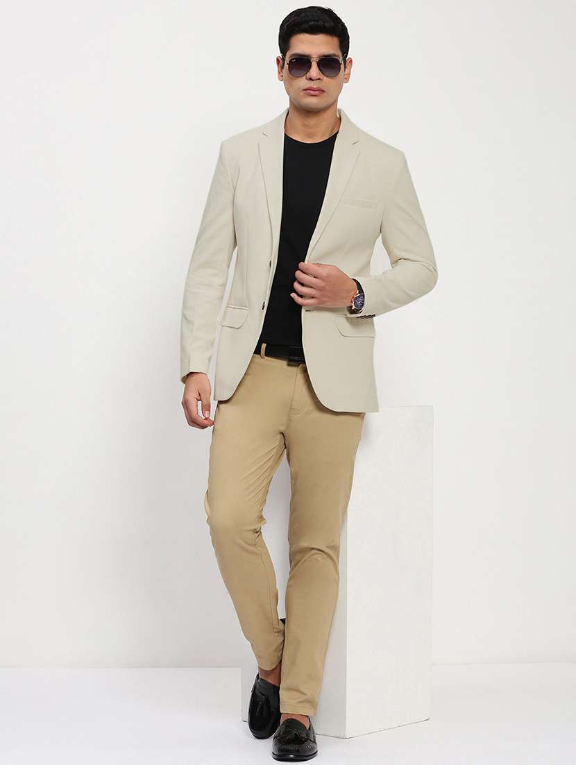 men lapel collar single breasted casual blazer - 21843179 -  Standard Image - 5