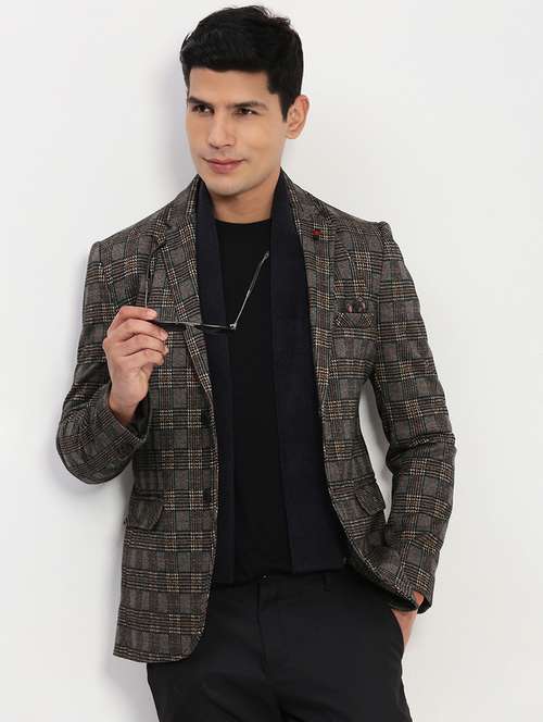 men lapel collar single breasted casual blazer - 21843183 -  Standard Image - 0