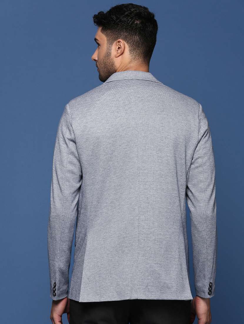 men lapel collar single breasted casual blazer - 21843186 -  Standard Image - 3