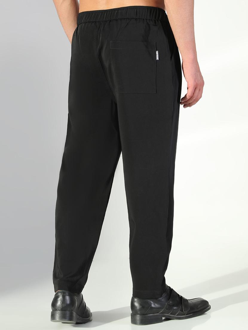 men solid low rise flat front casual trouser - 21843206 - Standard Image - 3