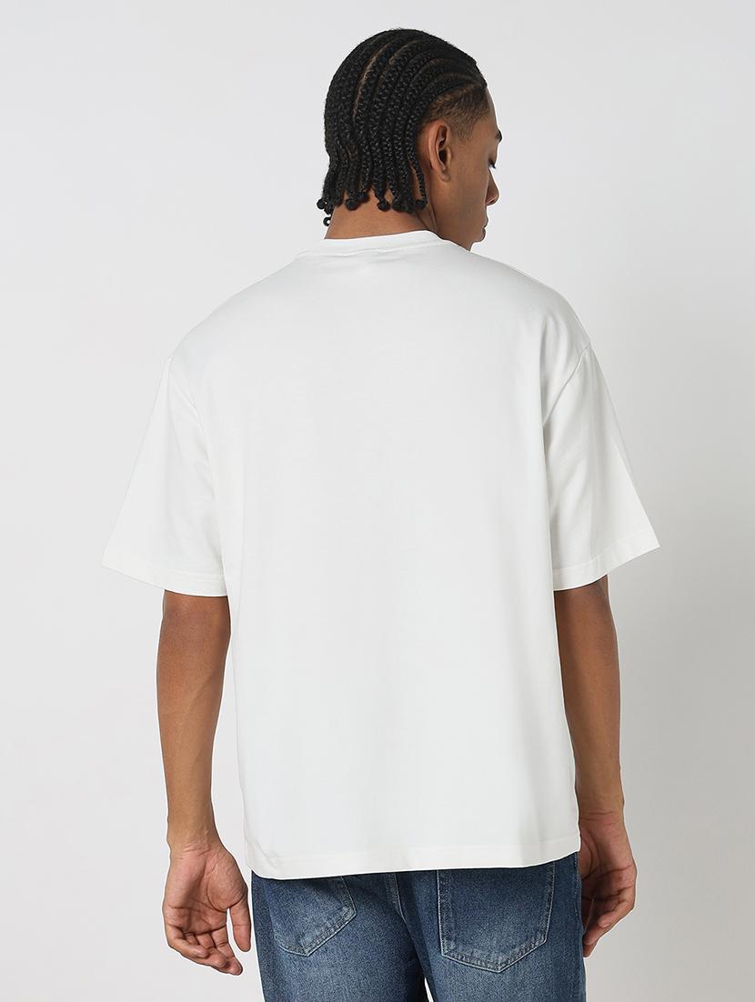 men placement print round neck oversized t-shirt - 21843256 - Standard Image - 3