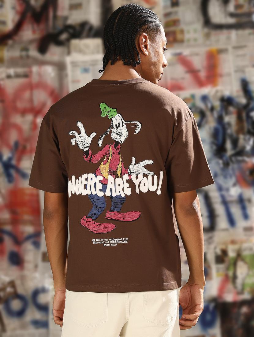men front & back print round neck regular fit t-shirt - 21843260 - Standard Image - 3