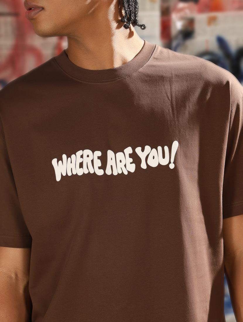 men front & back print round neck regular fit t-shirt - 21843260 - Standard Image - 5
