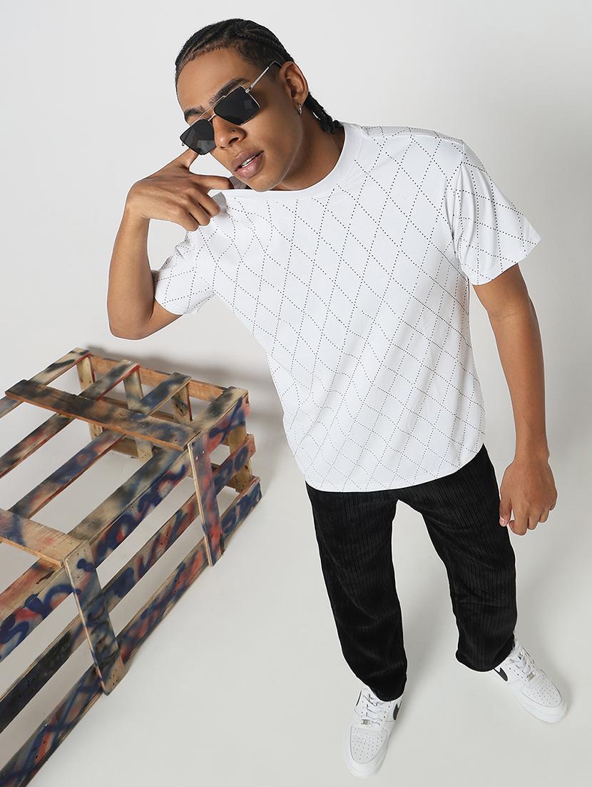 men all over print round neck regular fit t-shirt - 21843263 -  Zoom Image - 0
