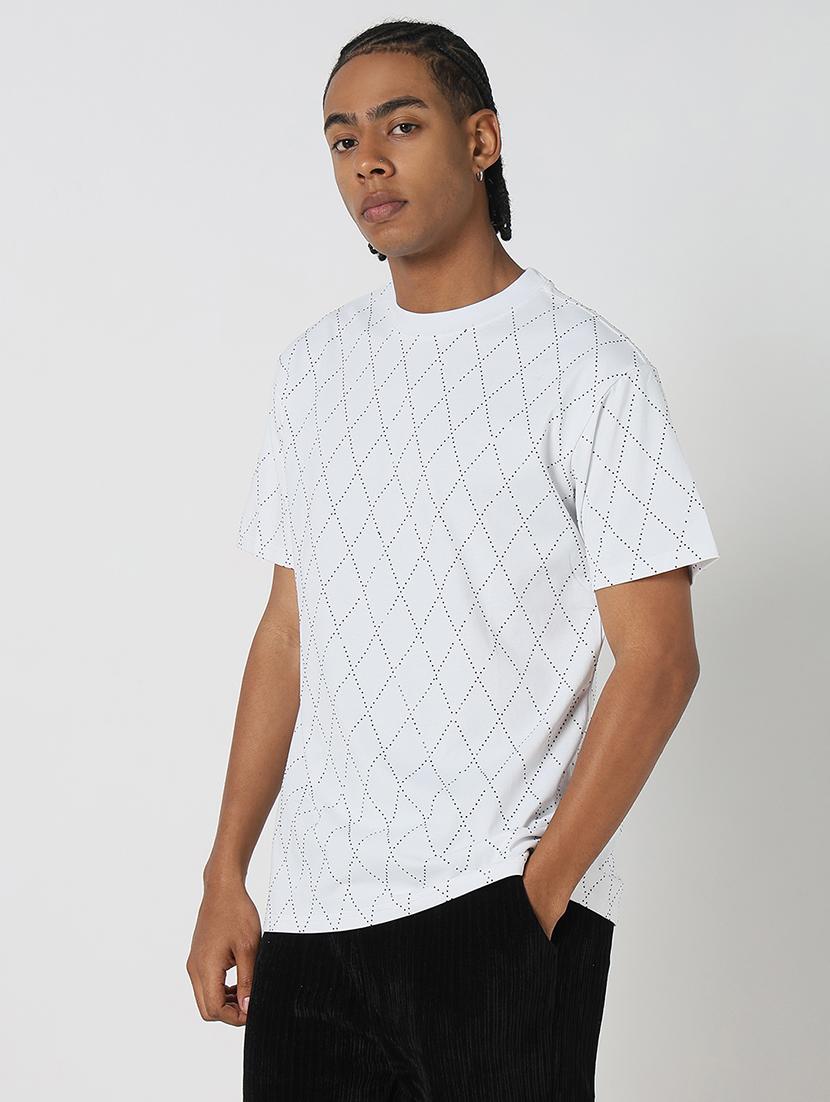 men all over print round neck regular fit t-shirt - 21843263 - Standard Image - 3