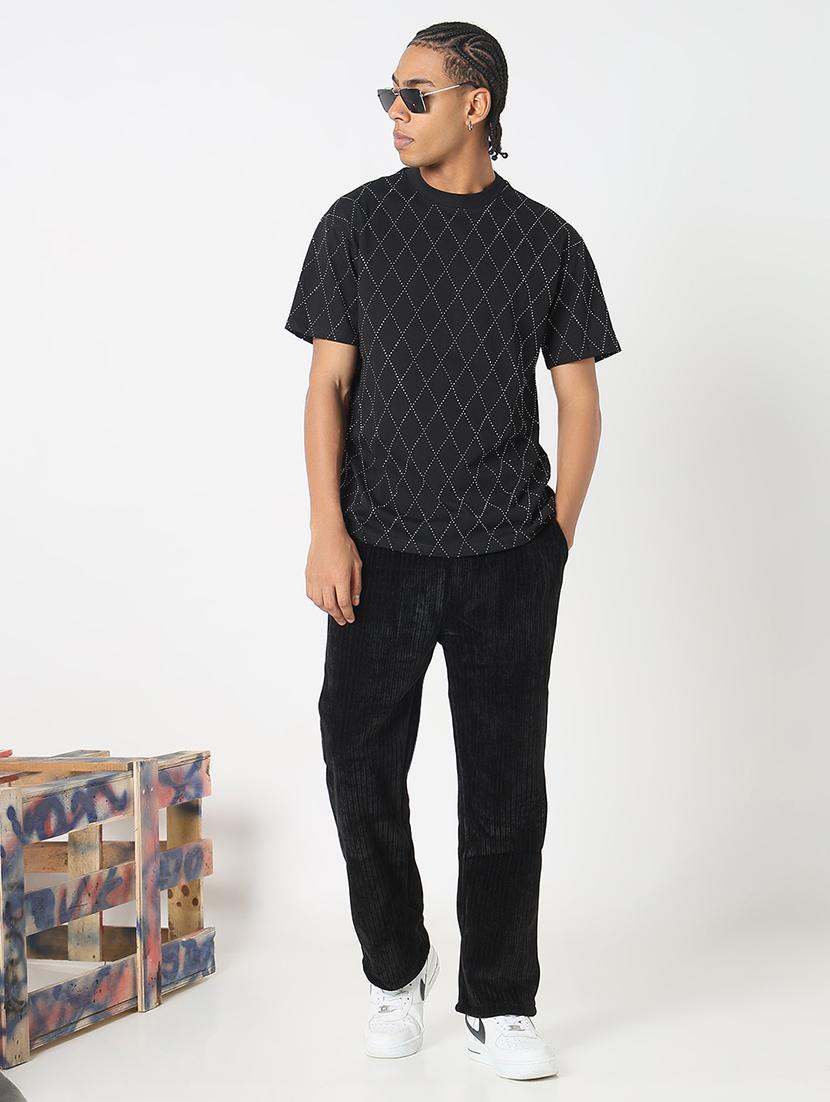 men all over print round neck regular fit t-shirt - 21843264 - Standard Image - 5