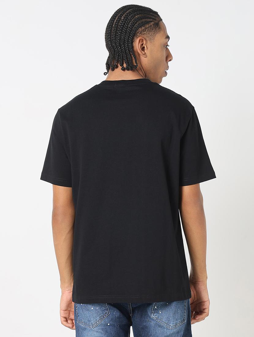 men front print round neck regular fit t-shirt - 21843285 - Standard Image - 3