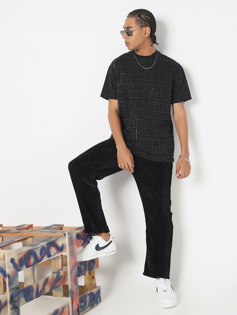 men all over print round neck regular fit t-shirt - 21843290 - Standard Image - 5