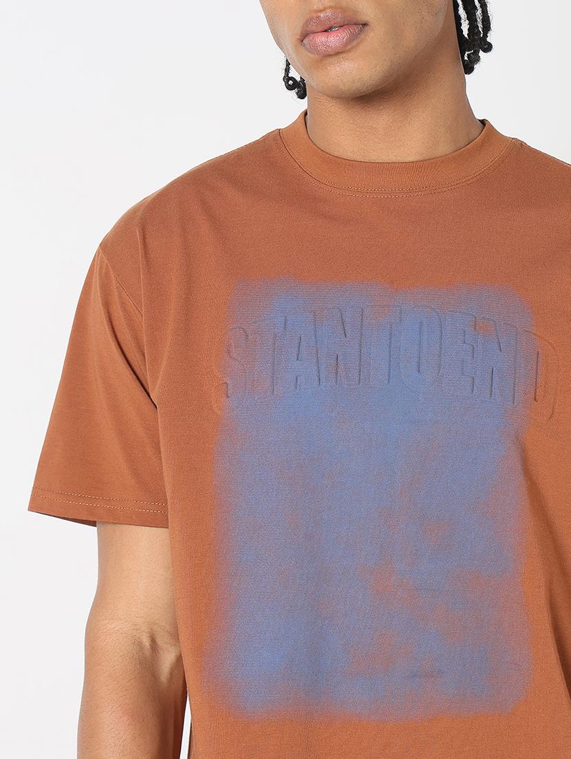 men front print round neck regular fit t-shirt - 21843292 - Standard Image - 3