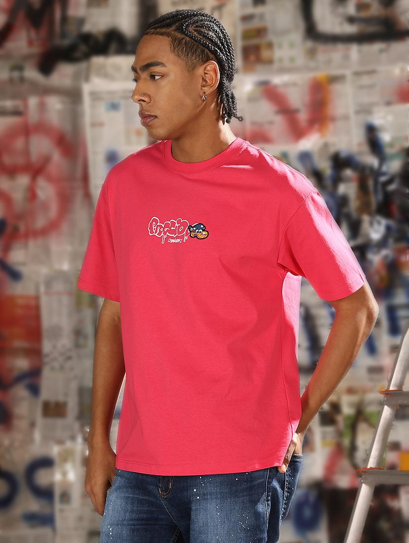 men front & back print round neck regular fit t-shirt - 21843302 - Standard Image - 3