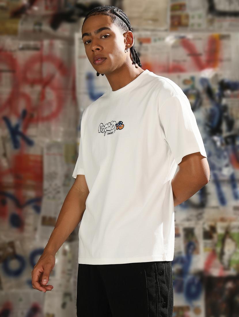 men front & back print round neck regular fit t-shirt - 21843303 - Standard Image - 3