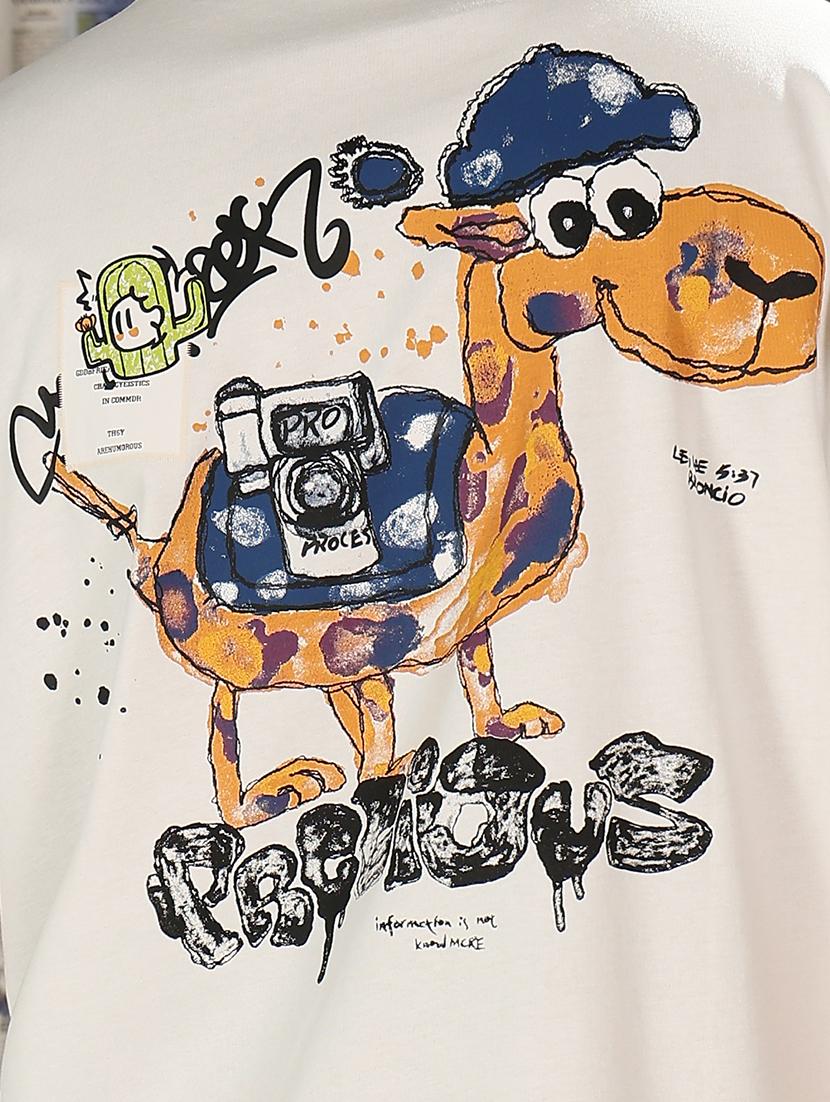 men front & back print round neck regular fit t-shirt - 21843303 - Standard Image - 5