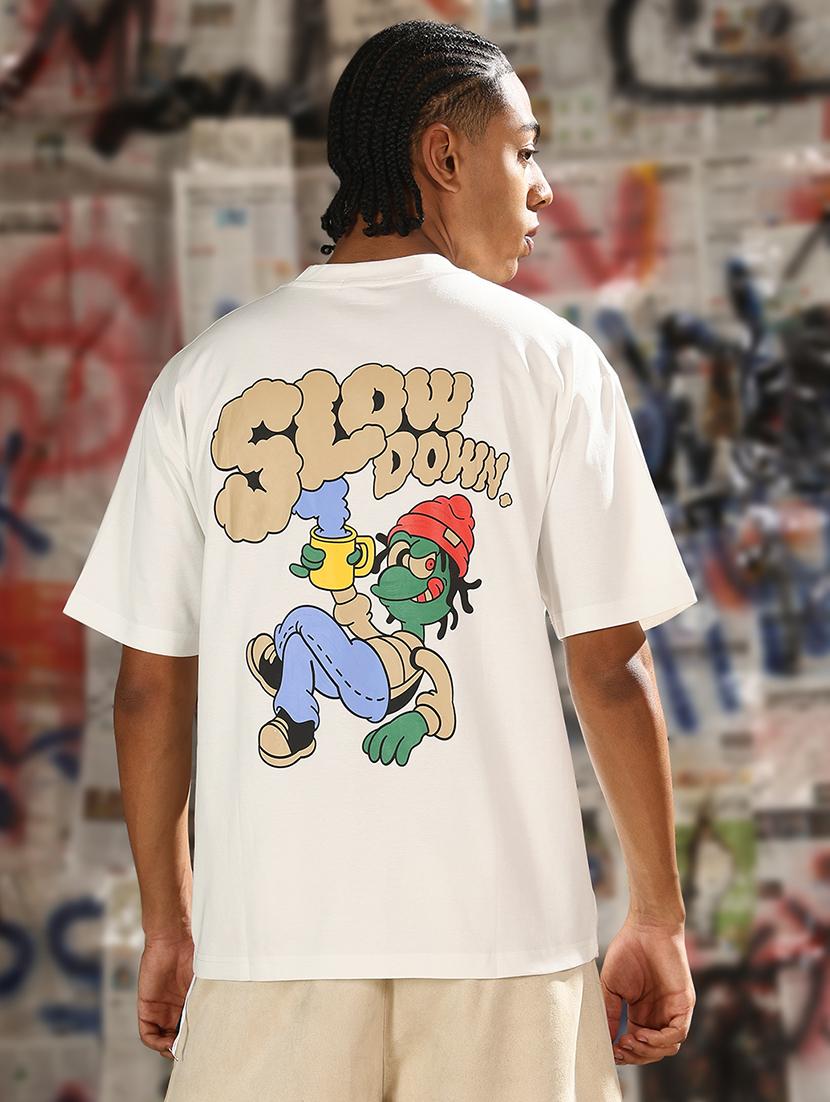 men front & back print round neck regular fit t-shirt - 21843311 - Standard Image - 3