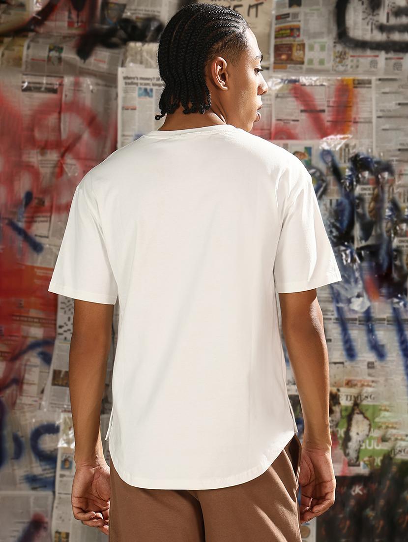 men plain round neck regular fit t-shirt - 21843315 - Standard Image - 3