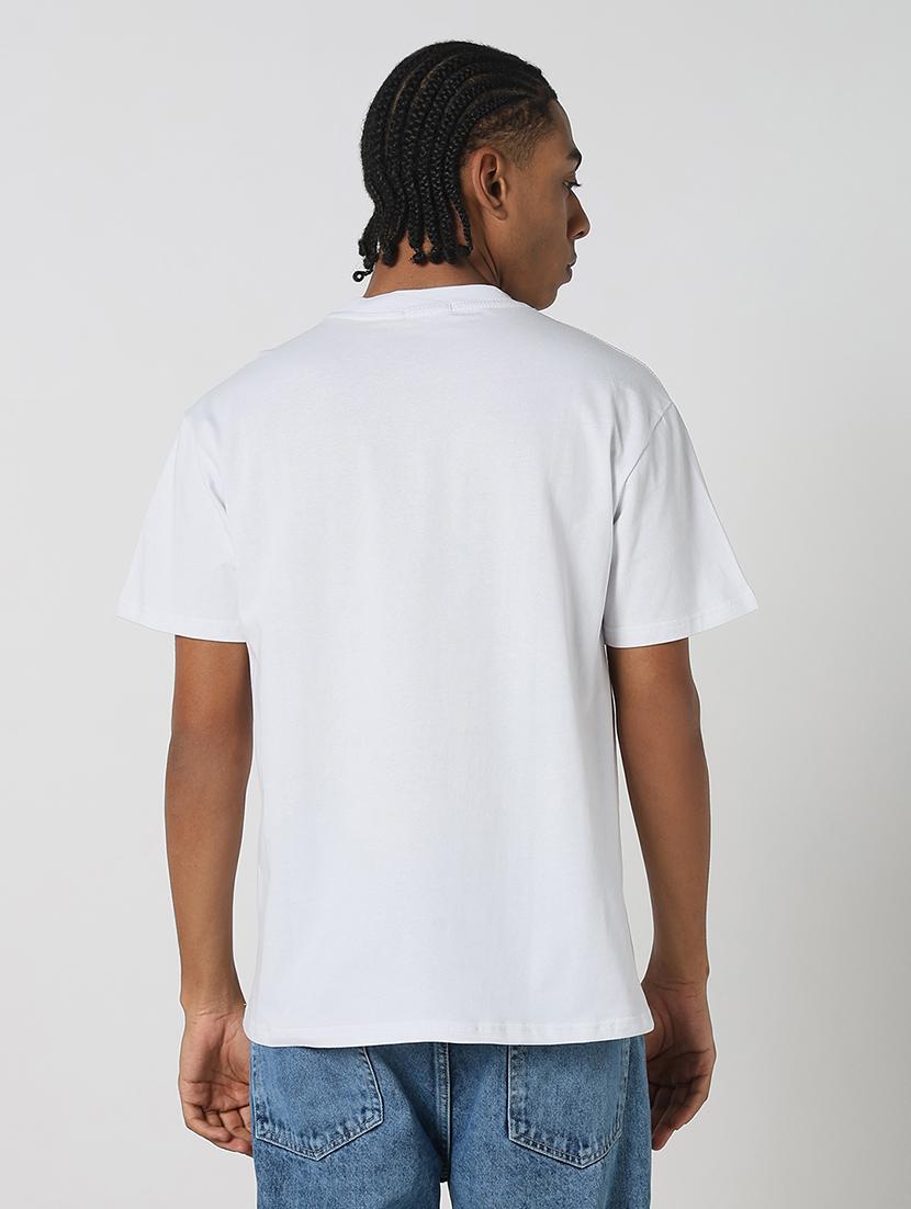 men front print round neck regular fit t-shirt - 21843317 - Standard Image - 3