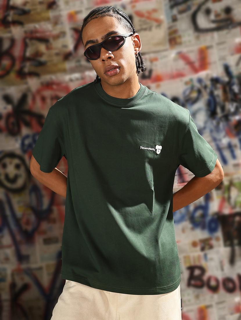 men plain round neck regular fit t-shirt - 21843319 -  Zoom Image - 0