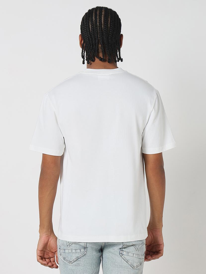 men front print round neck regular fit t-shirt - 21843324 - Standard Image - 3