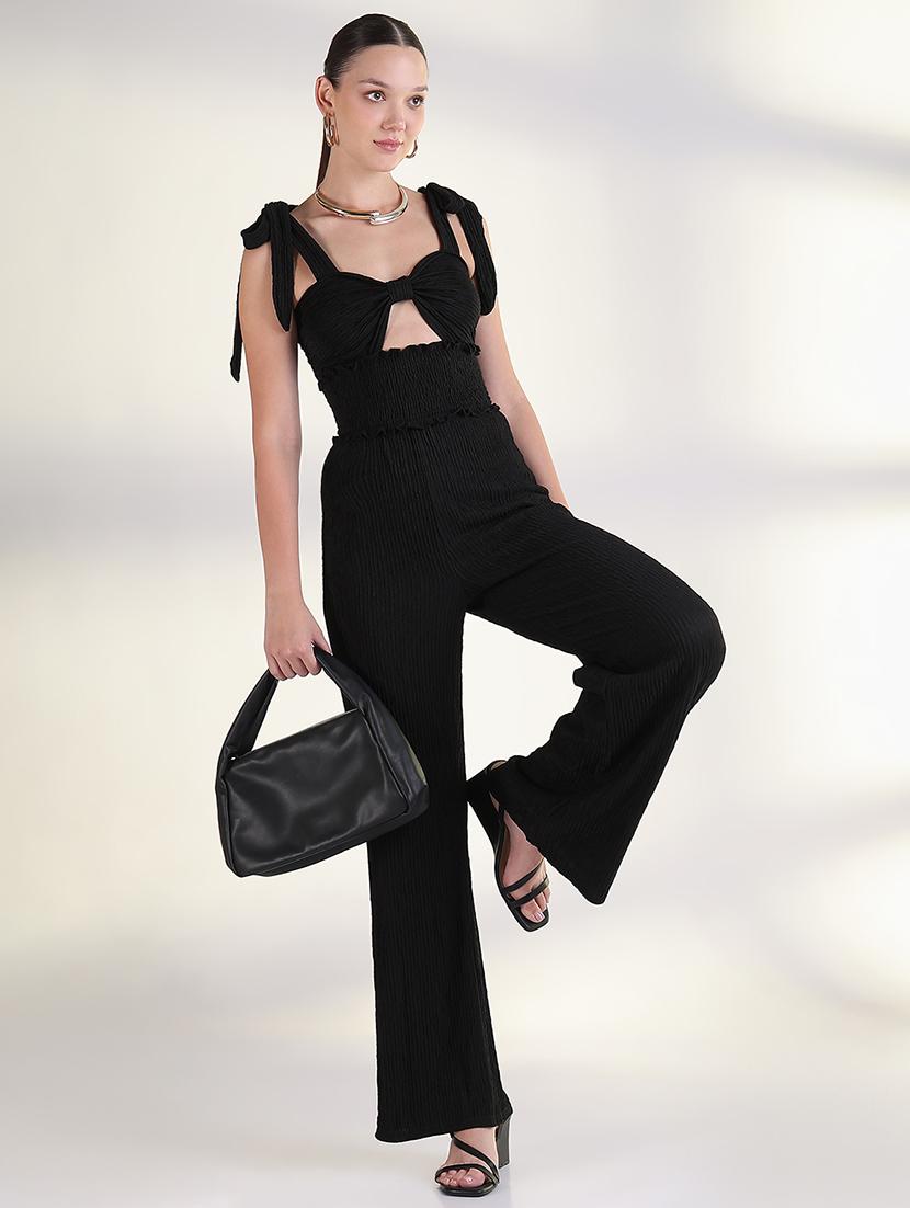 women solid full length jumpsuit - 21843325 - Standard Image - 5