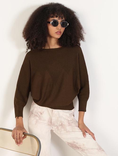 women solid batwing sleeves regular top - 21843368 -  Standard Image - 0