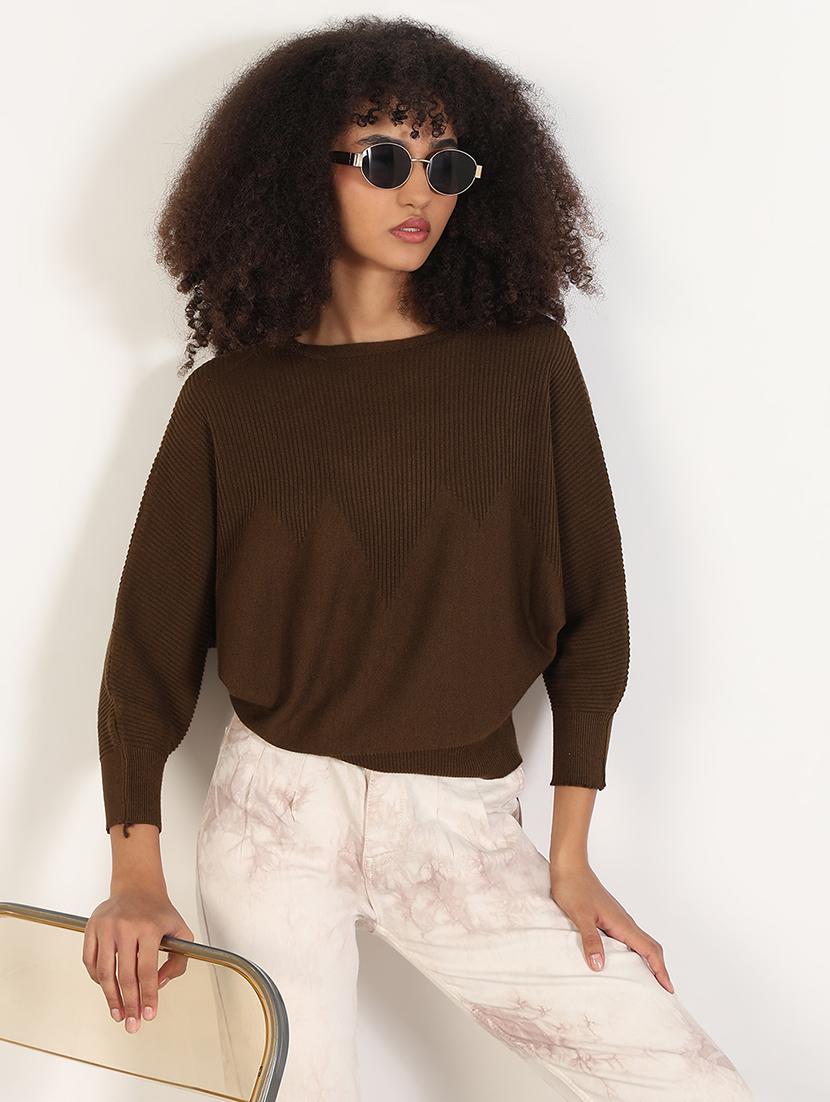 women solid batwing sleeves regular top - 21843368 -  Zoom Image - 0