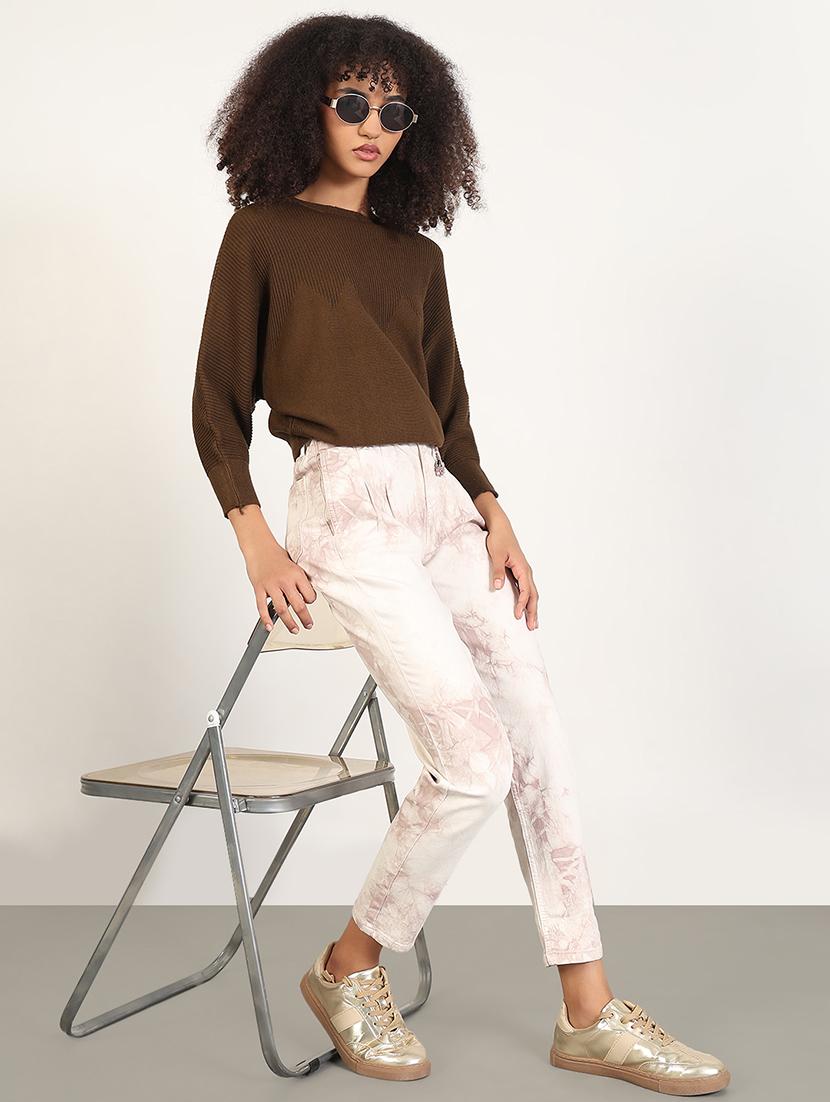 women solid batwing sleeves regular top - 21843368 - Standard Image - 5
