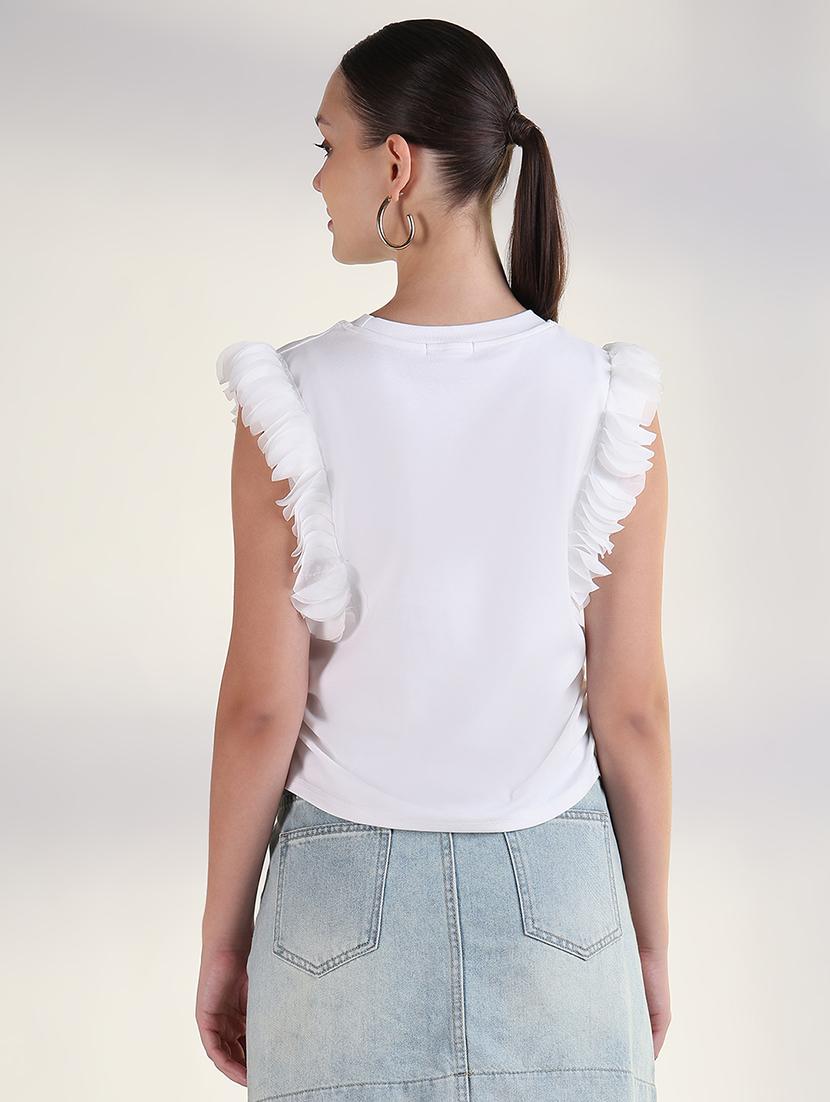 women white sleeveless regular top - 21843377 - Standard Image - 3