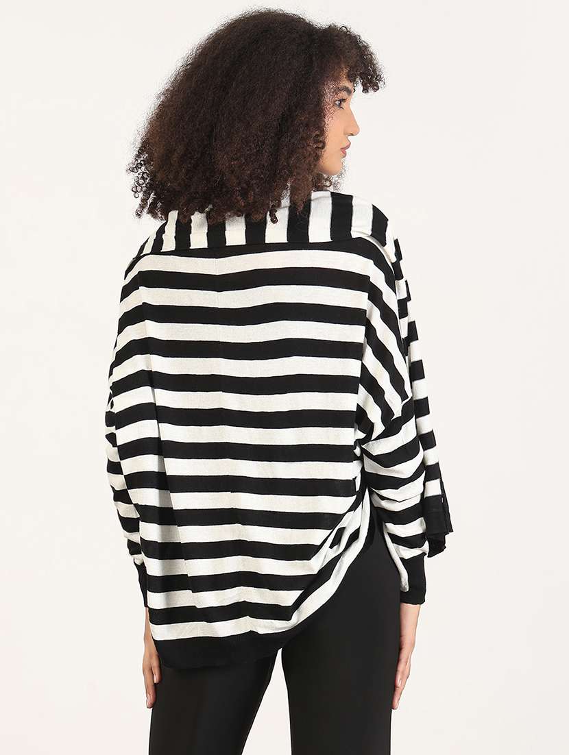 women striped long sleeves regular shrug - 21843388 -  Standard Image - 3