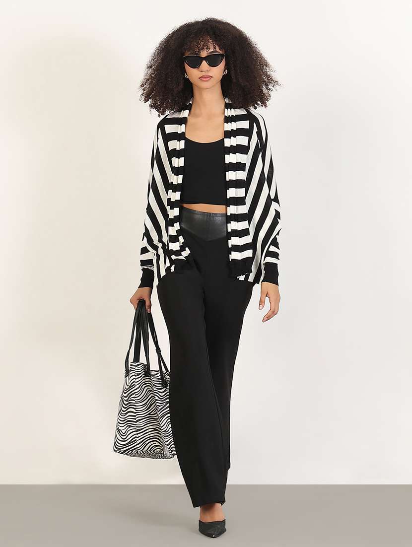 women striped long sleeves regular shrug - 21843388 -  Standard Image - 5