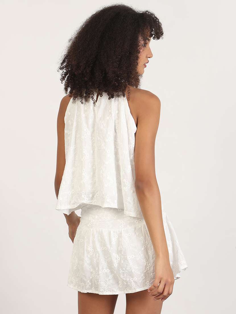 women embroidered top and skirt co-ord set - 21843425 -  Standard Image - 3