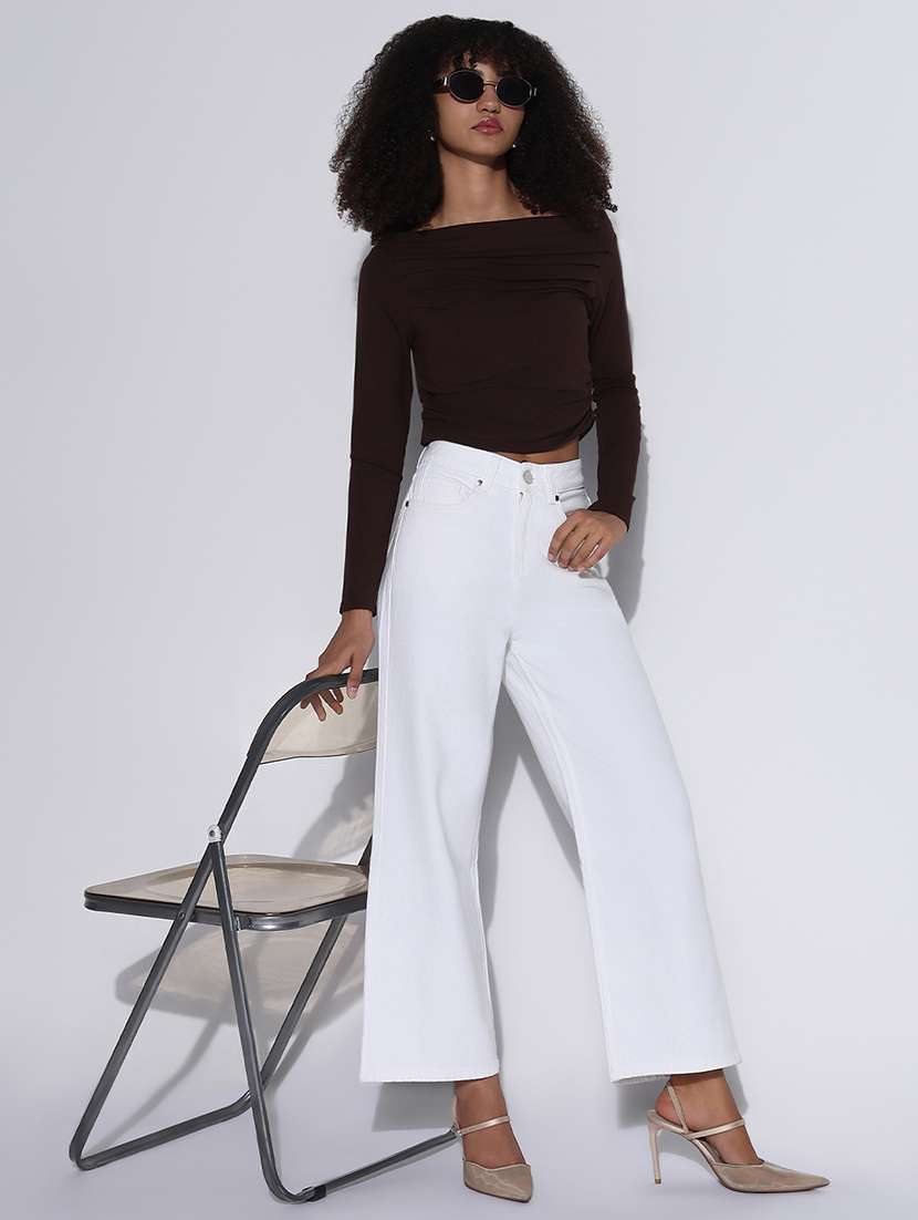 women high rise wide leg jeans - 21843540 -  Standard Image - 5