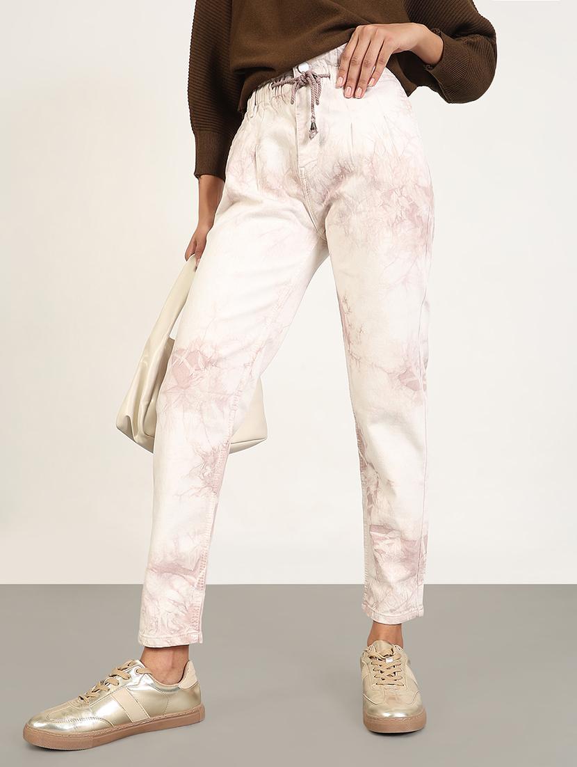 women printed high rise slouchy jeans - 21843545 - Zoom Image - 0