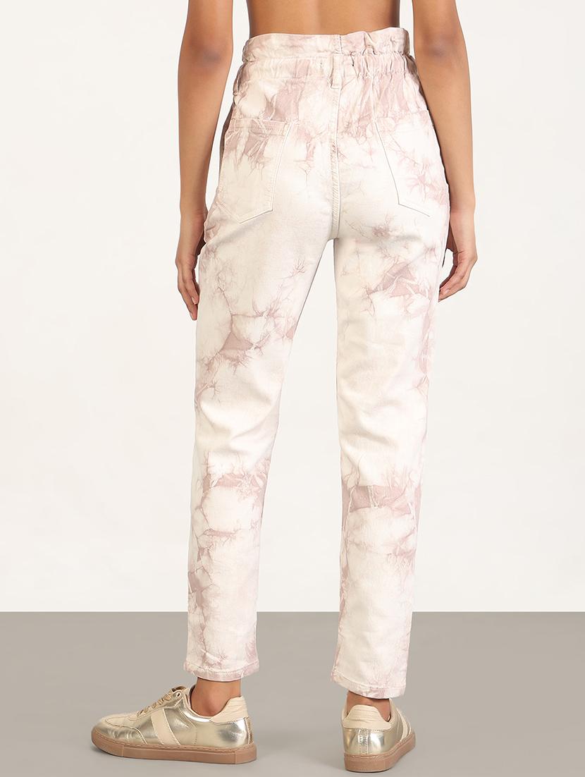 women printed high rise slouchy jeans - 21843545 - Standard Image - 3