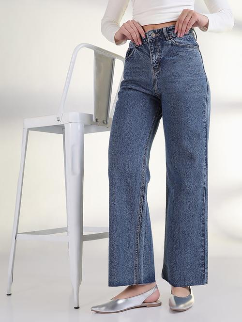 women high rise wide leg jeans - 21843555 - Standard Image - 0