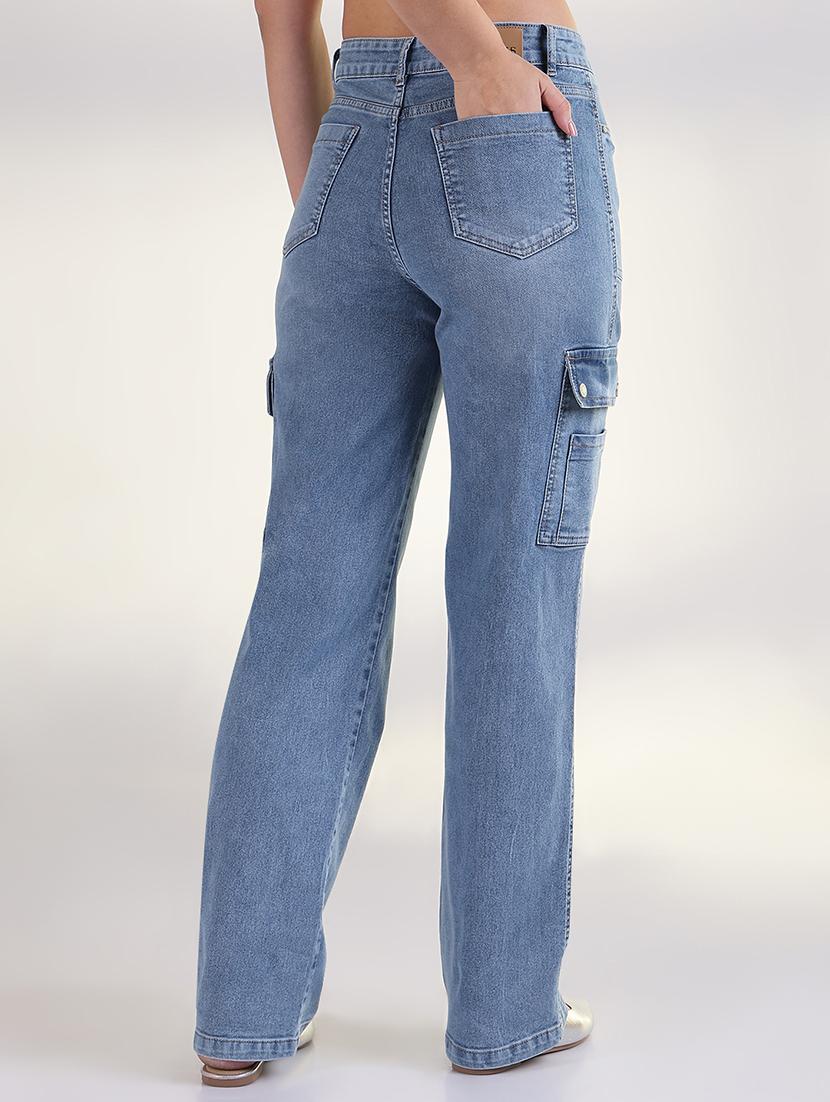 women mid irse denim cargo - 21843561 - Standard Image - 3