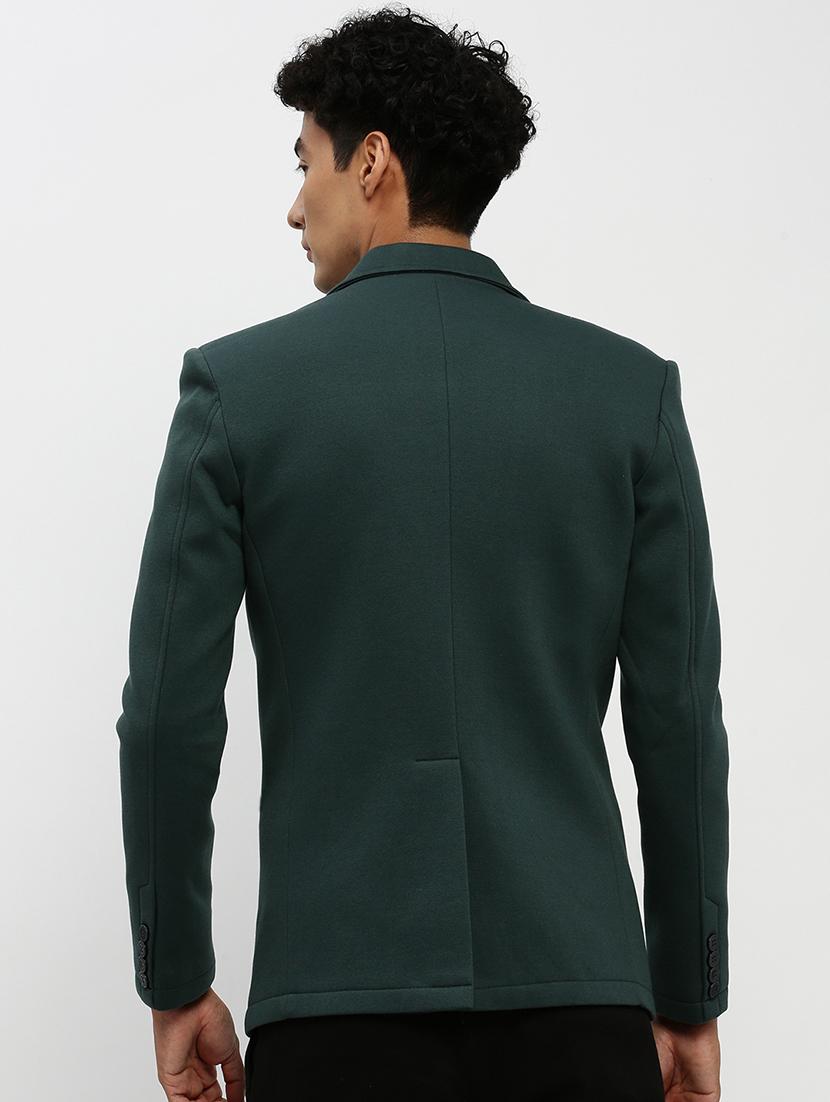 men green long sleeve single breasted casual blazer - 21843568 - Standard Image - 3