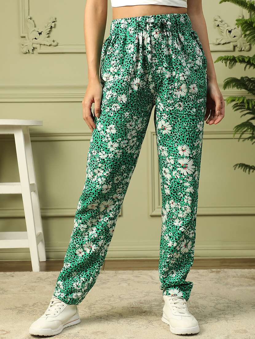 women printed high rise straight trouser - 21843872 -  Zoom Image - 0