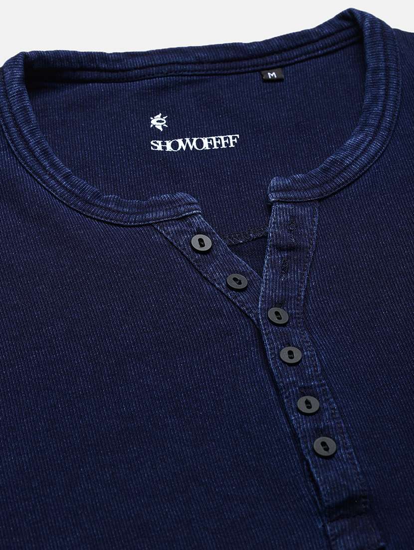 men navy blue short sleeve solid slim fit t-shirt - 21843957 - Standard Image - 5