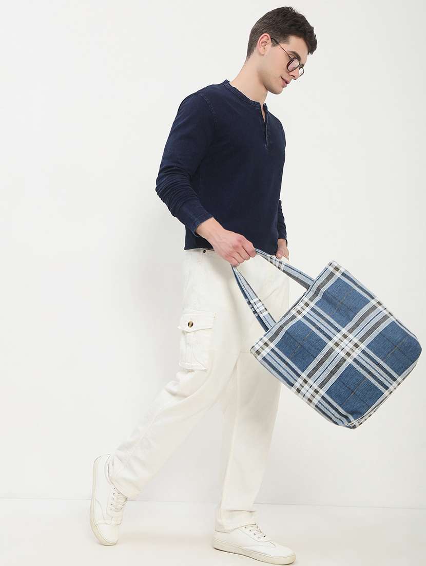 men navy blue long sleeve solid slim fit t-shirt - 21843958 - Standard Image - 5